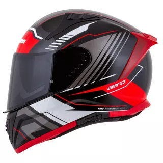 Motorradhelm Cassida Aero Drome schwarz perlmutt/rot/weiß/grau