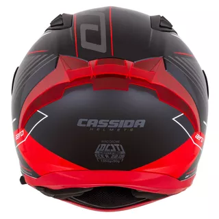 Motorradhelm Cassida Aero Drome schwarz perlmutt/rot/weiß/grau