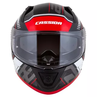 Motorradhelm Cassida Aero Drome schwarz perlmutt/rot/weiß/grau