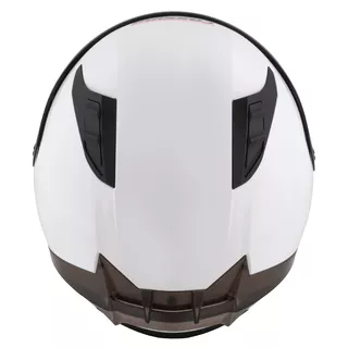 Motorradhelm Cassida Aero Solid weiß/schwarz