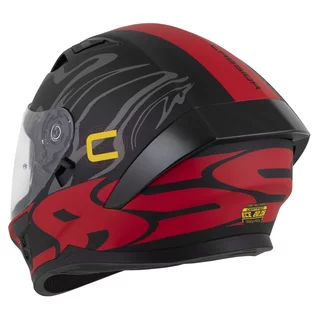 Motorradhelm Cassida Orbit Multivers schwarz matt/rot/grau/gelb