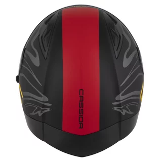Motorradhelm Cassida Orbit Multivers schwarz matt/rot/grau/gelb