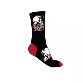 BLACK HEART Cap Skull Socken - grau-schwarz - weiß-schwarz-rot