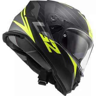 Motorradhelm LS2 FF800 Storm II Nerve Matt H-V Gelb
