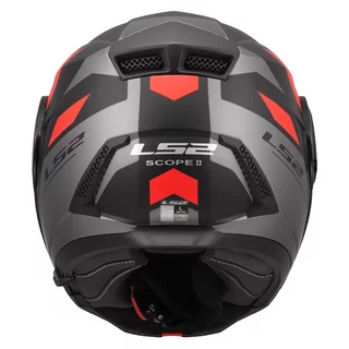 Klappbarer Motorradhelm LS2 FF902 Scope II Duria Schwarz Rot
