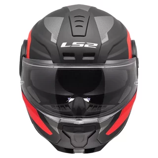 Klappbarer Motorradhelm LS2 FF902 Scope II Duria Schwarz Rot