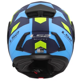 Klappbarer Motorradhelm LS2 FF902 Scope II Duria Blau H-V Gelb