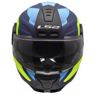 Klappbarer Motorradhelm LS2 FF902 Scope II Duria Blau H-V Gelb