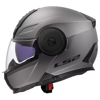 LS2 FF902 Scope II Solid Matt Titanium Motorradhelm zum Aufklappen