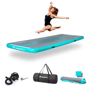 Airtrack inSPORTline Airstunt 300x100x10 cm grau mit elektrischer Pumpe