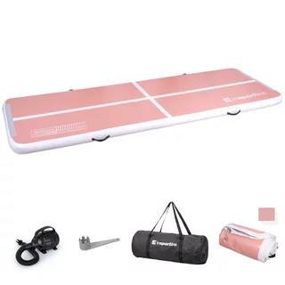 Airtrack inSPORTline Airstunt 300x100x10 cm korallenrosa mit elektrischer Pumpe