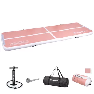 Airtrack inSPORTline Airstunt 300x100x10 cm korallenrosa mit Handpumpe