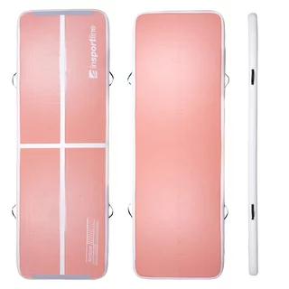 Airtrack inSPORTline Airstunt 300x100x10 cm korallenrosa mit elektrischer Pumpe
