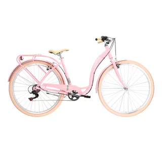 Damen-Stadtfahrrad Le Grand Lille 2 28" Gen 001 - růžová / šedá / lesk