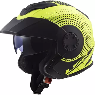 LS2 OF570 Verso Motorradhelm - Spin Matt Hi Vis Yellow