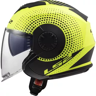 LS2 OF570 Verso Motorradhelm - Spin Matt Hi Vis Yellow