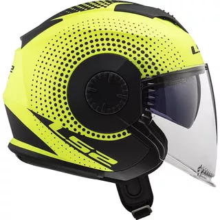 LS2 OF570 Verso Motorradhelm - Spin Matt Hi Vis Yellow