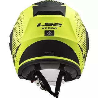 LS2 OF570 Verso Motorradhelm - Spin Matt Hi Vis Yellow