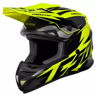 Cassida Cross Cup Two Motocross Helm - orange hivis/weiss/schwarz/grau - gelb hivis/schwarz/grau