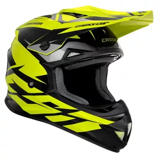 Cassida Cross Cup Two Motocross Helm - orange hivis/weiss/schwarz/grau