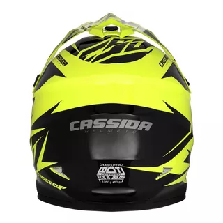 Cassida Cross Cup Two Motocross Helm - orange hivis/weiss/schwarz/grau