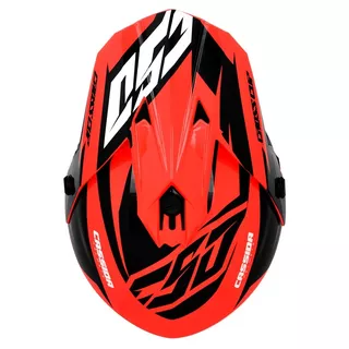 Cassida Cross Cup Two Motocross Helm - orange hivis/weiss/schwarz/grau