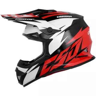 Cassida Cross Cup Two Motocross Helm - orange hivis/weiss/schwarz/grau