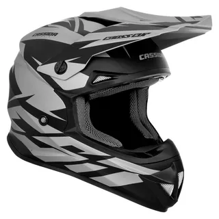 Cassida Cross Cup Two Motocross Helm - orange hivis/weiss/schwarz/grau