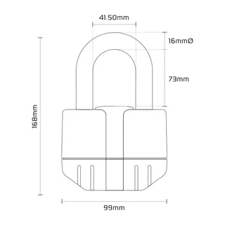 Kettenschloss Oxford Big Boss Alarm 120 cm