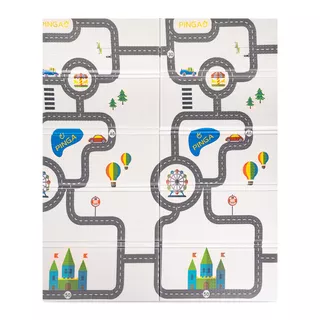 Faltbare Kindermatte inSPORTline Michlino 180x160x1,2 cm - Zvířátka abc/Zvířatka louka