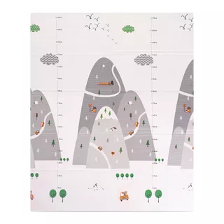 Faltbare Kindermatte inSPORTline Michlino 180x160x1,2 cm - Zvířátka abc/Zvířatka louka