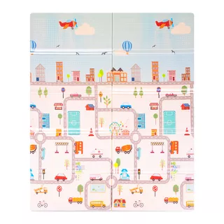 Faltbare Kindermatte inSPORTline Michlino 180x160x1,2 cm - Zvířátka abc/Zvířatka louka