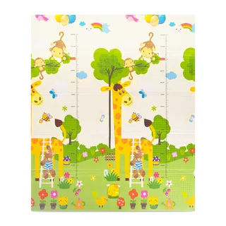 Faltbare Kindermatte inSPORTline Michlino 180x160x1,2 cm - Zvířátka abc/Zvířatka louka