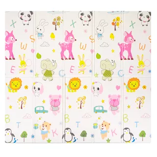 Faltbare Kindermatte inSPORTline Michlino 150x180x1,2 cm - Safari/Silnice