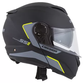 Cassida Compress 2.0 Refraction Motorradhelm - gelb hivis/schwarz/grau