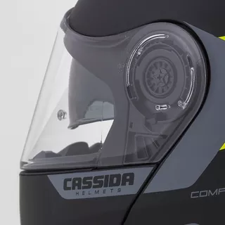 Cassida Compress 2.0 Refraction Motorradhelm - gelb hivis/schwarz/grau