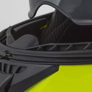 Cassida Compress 2.0 Refraction Motorradhelm - gelb hivis/schwarz/grau