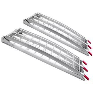 Q-TECH klappbare breite Aluminiumrampe 1 Paar