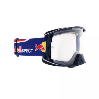Motocrossbrille RedBull Spect Strive dunkelblau matt, klares Plexiglas