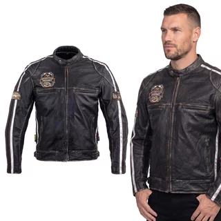W-TEC Sheawen Vintage Herren Leder Motorradjacke