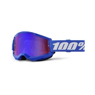 Motocrossbrille 100% Strata 2 New Mirror - Neon žluté, růžové plexi - Modré, červené/modré plexi