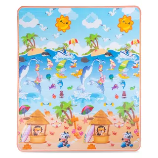 Rollende Kindermatte inSPORTline Lhotino 150x180x1,5 cm - Pláž/Farma