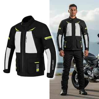 W-TEC Warao Motorradjacke - schwarz-fluo