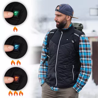 Pánská vyhřívaná vesta inSPORTline WARMhim - schwarz