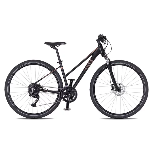 Damen-Crossrad 4EVER Pulse Disc 28'' – Modell 2026 - matt black/rose gold - matt black/rose gold