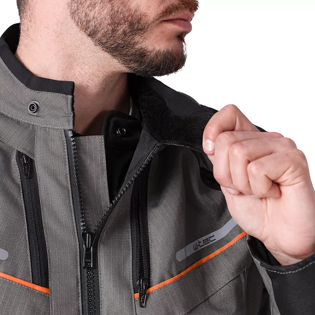 W-TEC Smackton Touring Motorradjacke - grau-orange