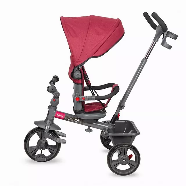 Kinderdreirad mit Führungsstange Coccolle Primo - magenta