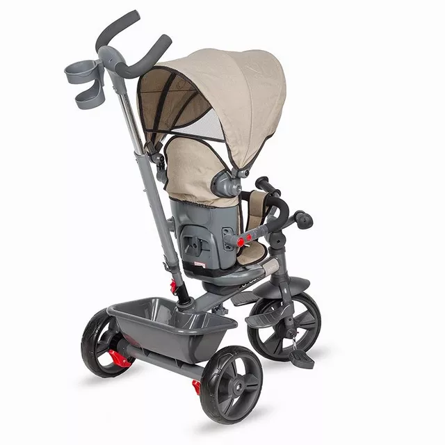 Kinderdreirad mit Führungsstange Coccolle Primo - magenta