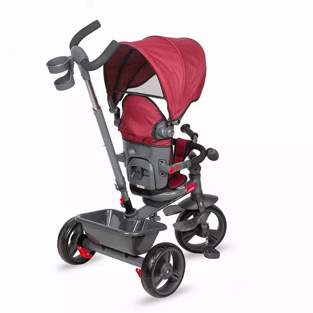 Kinderdreirad mit Führungsstange Coccolle Primo - magenta