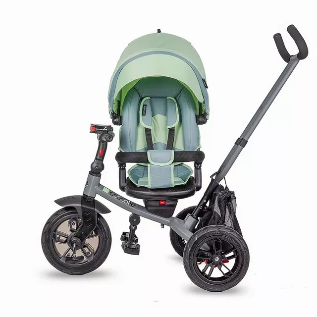 Kinderdreirad mit Führungsstange Coccolle Pianti - Mint Green
